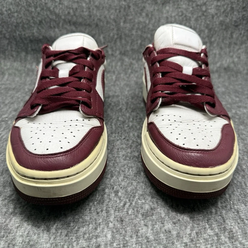 Nike Air Jordan 1 Elevate Low Dark Beetroot Womens Size 8 White Burgundy Shoes